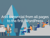 Add canoncial from all pages to the first. Wordpress open