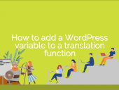 How to add a WordPress variable to a translation function open