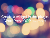 Create a widget in the plugin. WordPress OOP example open