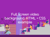 Full screen video background. HTML + CSS example
