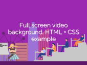 Full screen video background. HTML + CSS example open