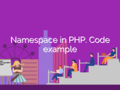 Namespace in PHP. Code example open