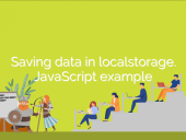 Saving data in localstorage. JavaScript example open