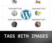 How to display tags with images. WordPress code example open